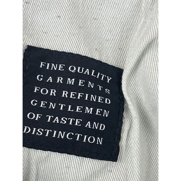 Akoo Straight Jeans Men's Size 38 Blue Denim Solid Cotton Distressed High-Rise - Picture 12 of 16